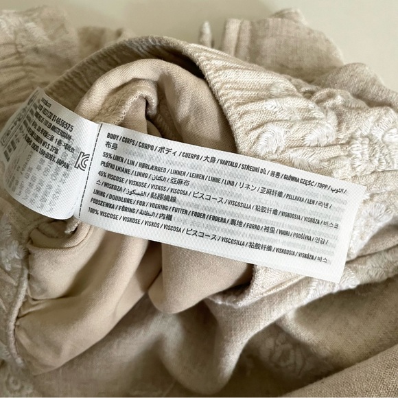 Abercrombie & Fitch Linen Blend Floral Embroidered Pull On Short - Picture 7 of 11